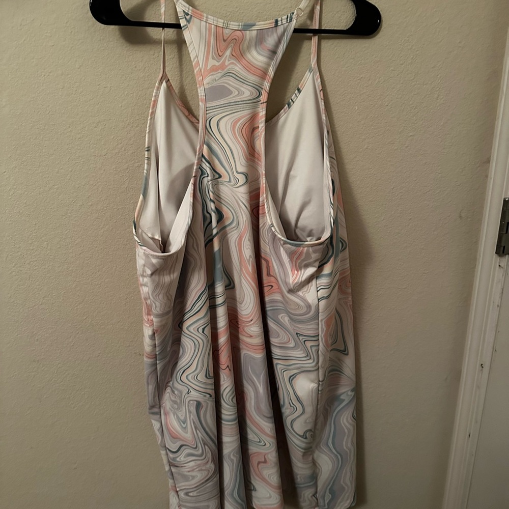 Old Navy Active Powersoft Dress - White and Pink - Picture 3 of 5